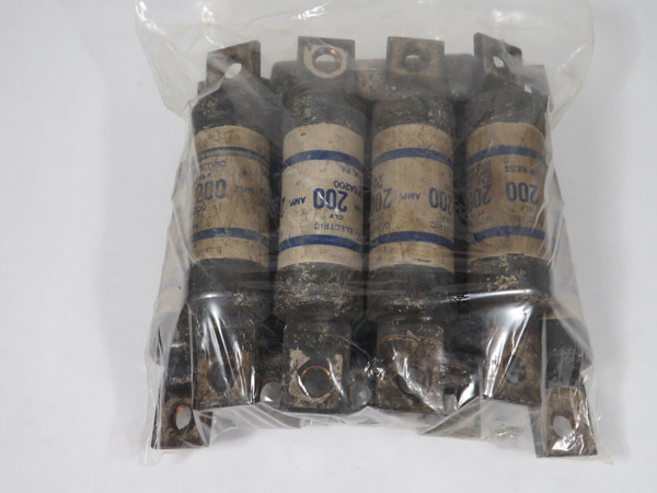 General Electric GF6A200 Bolt on Fuse 200A 250VAC Lot of 10 USED