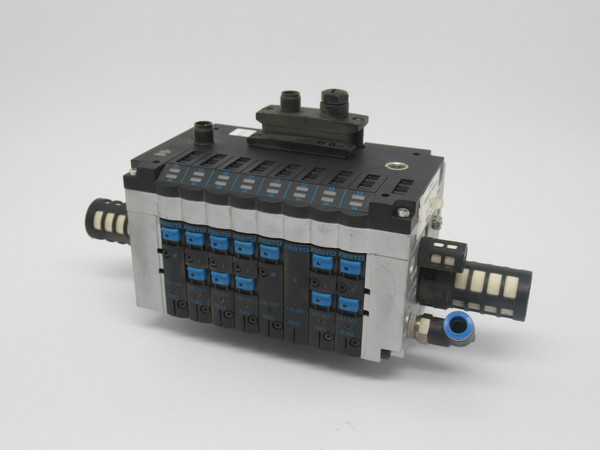 Festo CPV14-VI-10P-14-8C-N2-R-Y-M3JMSCC+GA Solenoid Valve Manifold Assembly USED