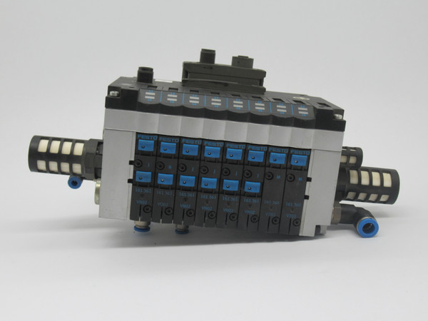 Festo CPV14-VI-10P-14-8C-N2-R-Y-JN4JMM+GA Solenoid Valve Manifold Assembly USED