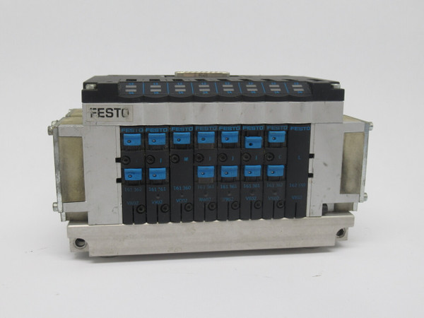 Festo CPV14-VI-10P-14-8C-N2-R-Y-CJM3JCL+G Solenoid Valve Manifold Assembly USED