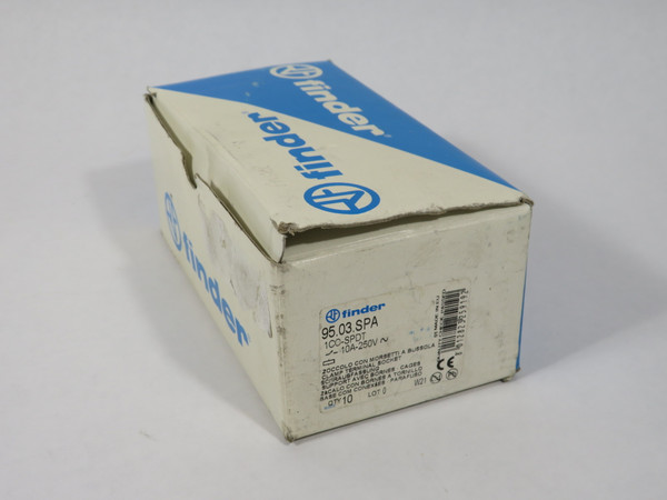 Finder 95.03.SPA Screw Terminal Relay Socket 250V 10A 10-Pack NO LABELS NEW