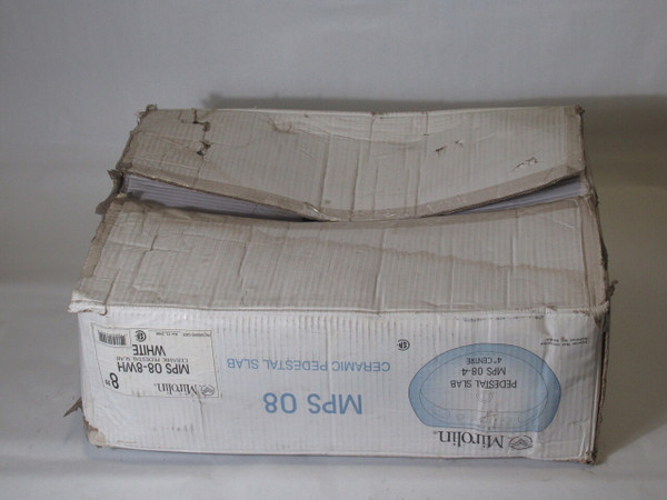 Mirolin MPS-08-8WH Ceramic Pedestal Slab 8" w/ 4" Center SHELF WEAR NEW
