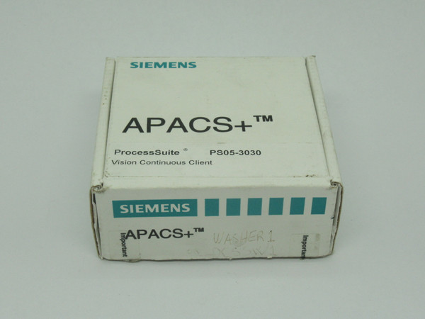 Siemens PS05-3030 APACS+ Process Suite Vision Continuous Client Software NEW
