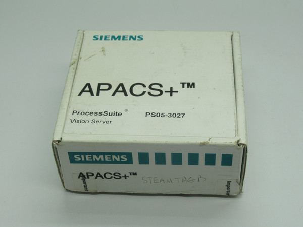 Siemens PS05-3027 APACS+ Process Suite Vision Server Software NEW