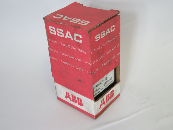 ABB TRB24A1Y5 Time Delay Relay 24VAC 10A@240VAC 8-Pin 5Seconds NEW