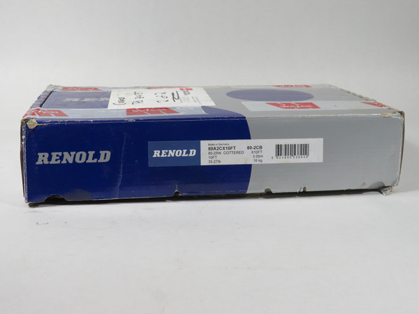 Renold 80A2CX10FT Cottered Roller Chain 80-2 Chain 1" Pitch 10' L BOX DAMAGE NEW