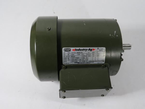 Leeson FHP M009178 Motor 3/4HP 1725RPM 575V 56 TEFC 3Ph 0.9A 60Hz SHELF WEAR NOP