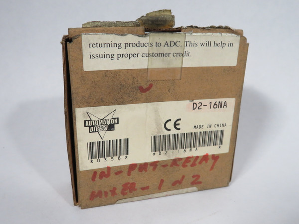 Automation Direct D2-16NA DirectLOGIC Discrete Input Module 16-Point BOX DMG NEW