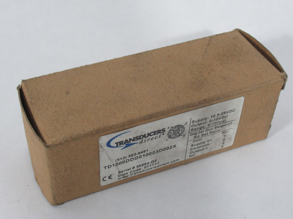 Transducers Direct TD1000DDG010003D002X Transducer 10.5-28VDC SHELF WEAR NEW
