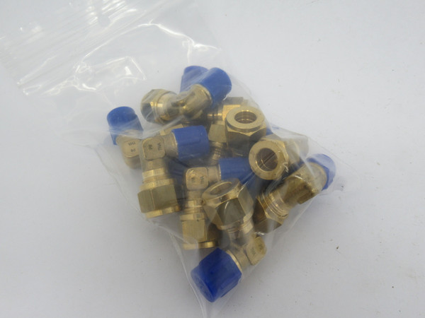 Hoke 6LM4BR Gyrolok Male Elbow 3/8" Tube 1/4" Pipe SHELF WEAR Lot of 10 NOP