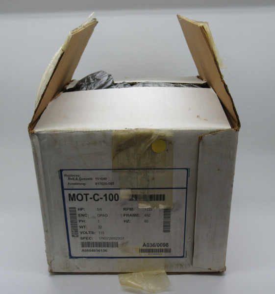 Taco 1/4HP 1725RPM 115V 48Z OPAO 1PH 4.4A 60Hz NEW