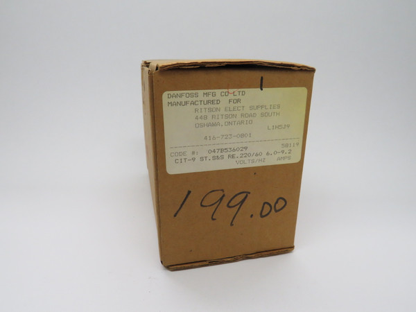 Danfoss 047B536029 Motor Starter CIT9 220V 60Hz 6.0-9.2A SHELF WEAR NEW