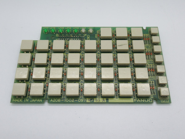 Fanuc A20B-1002-0970/01A Keyboard Printed Circuit Board CRACKED KEY USED