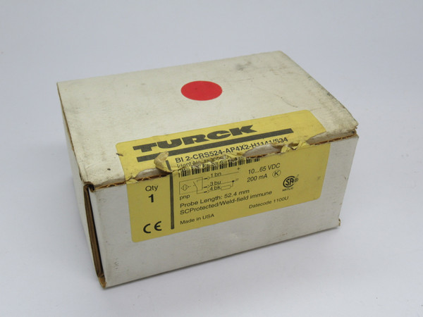 Turck BI2-CRS524-AP4X2-H1141/S34 Inductive Sensor 10-65VDC 200mA 3000 psi NEW