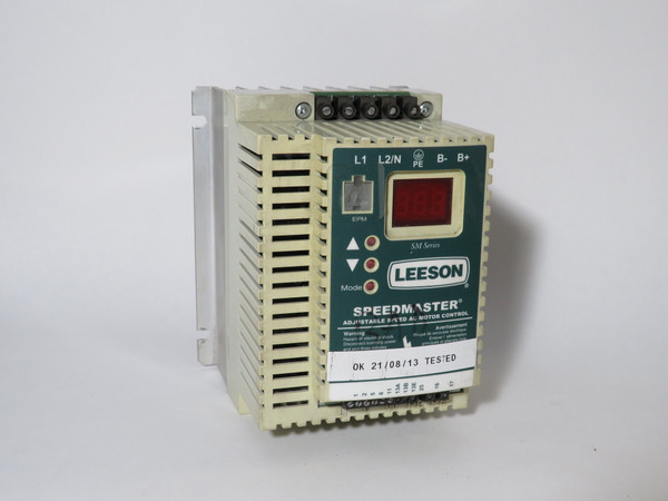 Leeson 174265.00 Adjustable Speed Drive 1HP .75kW 3Ph 0-230V 4.2A 0-240Hz AS IS