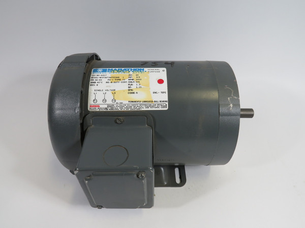 Marathon WVF56T34F5334A 3/4Hp 3450RPM 575V 1.3A 3Ph 60Hz RFB