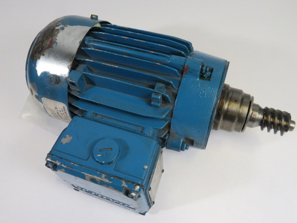 Bauer 0.25HP 0.18kW 1600/160RPM 575V TEFC 3Ph 0.51A 60Hz CUSTOM SHAFT USED