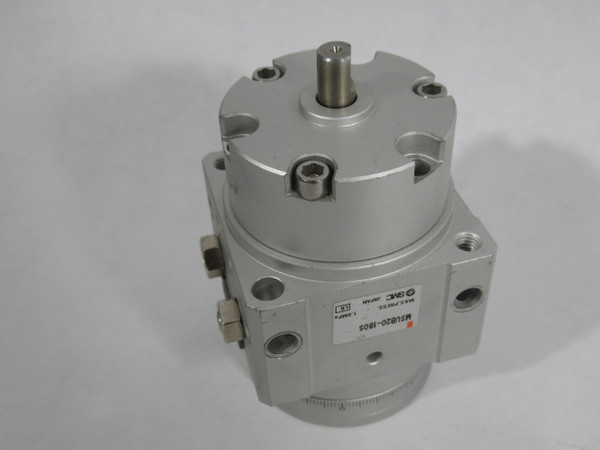 SMC MSUB20-180S Vane Rotary Table Size 20 0-180DEG 1mPa 2.8Nm USED
