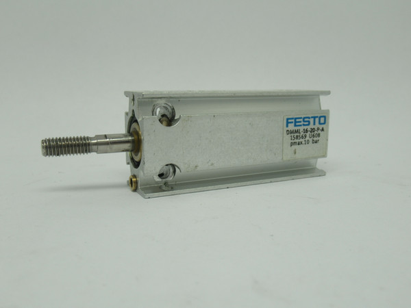 Festo 158569 DMML-16-20-P-A Compact Cylinder 16mm Bore 20mm Stroke 10bar USED