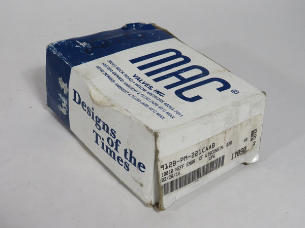 MAC 912B-PM-221CAAB Solenoid Valve 24V 50/60Hz 25-150psi 1/4"NPT BOX WEAR NEW
