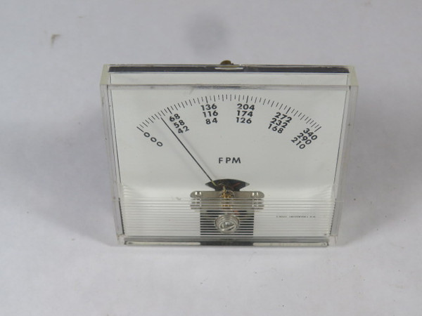 Yokogawa 62827LX FPM Panel Meter Gauge 0-340 FPM 3-1/2" Diameter  USED