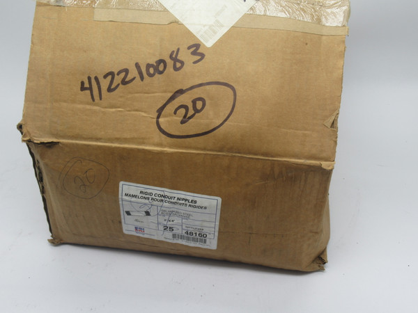 ERI 48160 Rigid Conduit Nipple 6" Length 2"Thread Lot of 20 *Shelf Wear* NEW