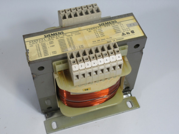 Siemens 4AM5241-8BE40-0C Control Transformer 0.5/2.33kVa Pri.190-575V USED