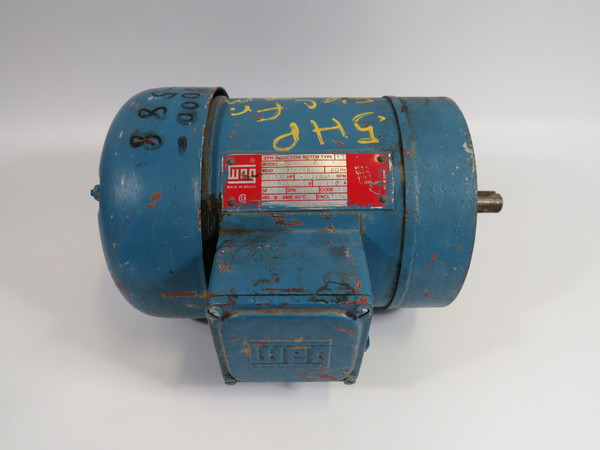 Weg A560684 Induction Motor 1/2Hp 3490RPM 575V 0.8A 3Ph 60Hz USED