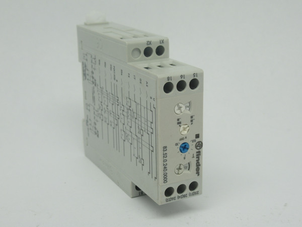 Finder 83.52.0.240.0000 Modular Timer Relay 0.5s-10Days 24-240VAC/DC 12A USED