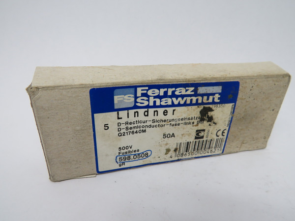 Ferraz Shawmut 598.0508 Ceramic Semiconductor Fuse 50A 500V DIRTY BOX Lot/3 NEW