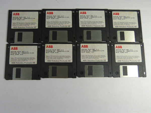 ABB Robotics 3HAB2390-2/06 S4c 3.0 System Packs-8 Disks  USED