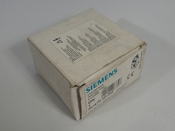 Siemens 3UA7020-0G Overload Relay 0.4-0.63A 1NC NEW