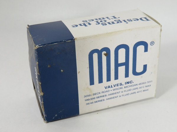 Mac 225B-111CCAA 3-Way Solenoid Valve 24VDC 150 PSI 1/4" NPTF *DMG BOX* NEW