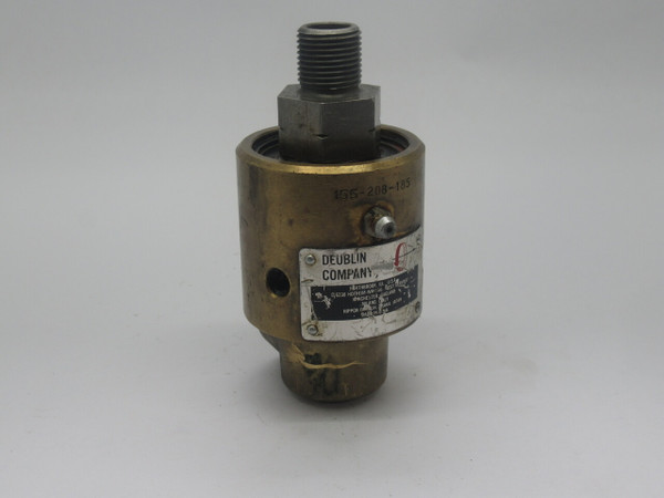 Deublin Company 155-208-185 Rotary Union Threaded 1/2" 100PSi 3/4"-16 RH USED
