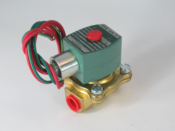 Asco 8210G001 Brass Solenoid Valve 110V@50Hz 120V@60Hz 3/8" NPT NOP