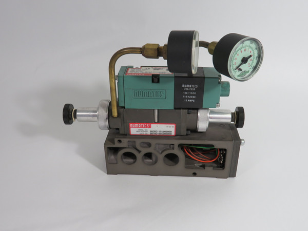 Numatics 081SA400K000030 Solenoid Pneumatic Valve Assembly 120V 50/60HZ USED