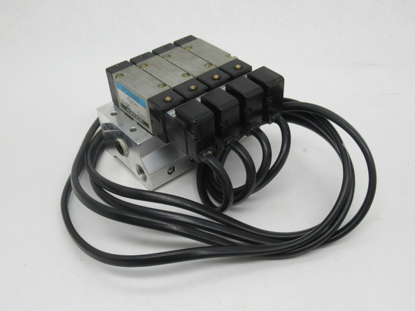 Kuroda PCS2412-NB-115L Solenoid Manifold Assembly 4-Valve 115V SHELF WEAR NOP