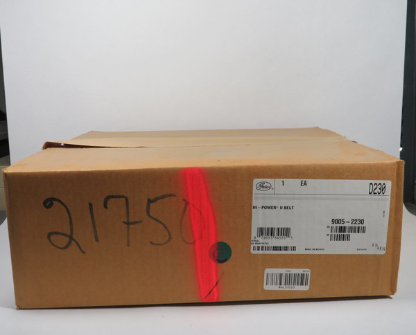 Gates D230 9005-2230 Hi-Power II V-Belt 233"L 1.25"W .75"T SHELF WEAR NEW