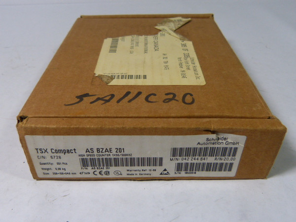Schneider AS-BZAE-201 High Speed Counter 1X50/500Khz NEW