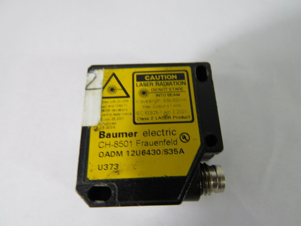 Baumer Electric OADM12U6430/S35A Laser Class 2 Wavelength 630-680nm  USED