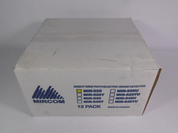 Mircom MIR-525 Direct Wire Photoelectric Smoke Detector Pack of 12 pcs  NEW