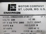 Emerson Square Flange Pump Motor 1-1/2HP 2850RPM 220V ODP 1Ph SHELF WEAR NOP