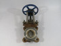 Trueline Knife Gate Valve Size 3" Blue 8" Handle 4 Bolt Pattern USED