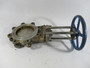 Trueline Knife Gate Valve Size 6" Blue 11" Handle 8 Bolt Pattern USED