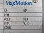 Max Motion 2HP 1740RPM 575V 145T ODP 3PH 2.32/1.15A 60Hz USED