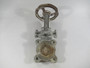 Flow Control Knife Gate Valve Size 2" 8" Handle 4 Bolt Pattern USED