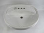 Ceralux 6334W White Atlantis Pedestal Lavatory 4" Centers SINK ONLY NEW