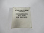 Joslyn Clark Controls KPMF-1 Conversion Kit for PM Relays 2NO NEW