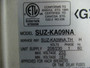 Mitsubishi SUZ-KA09NA Split System Heat Pump 208/230V 1Ph 60Hz USED