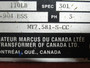 Marcus MT7.5B1-S-CC Transformer 7.5kVA Pri 480V Sec 120/208V 3Ph NEW